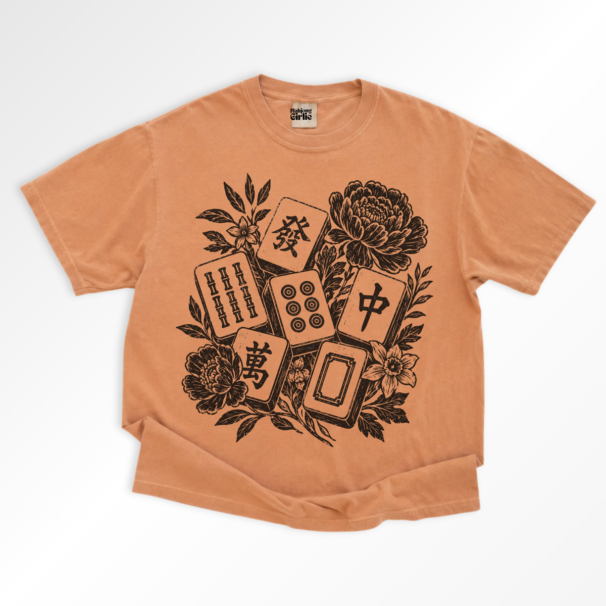 Linocut Botancial Tiles T-Shirt