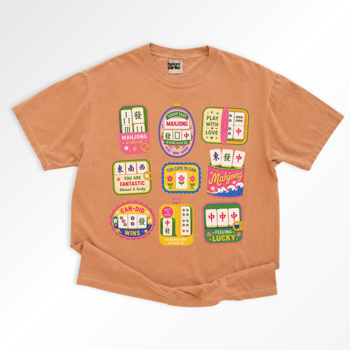 Tinned Sardine Fish Mahjong T-Shirt
