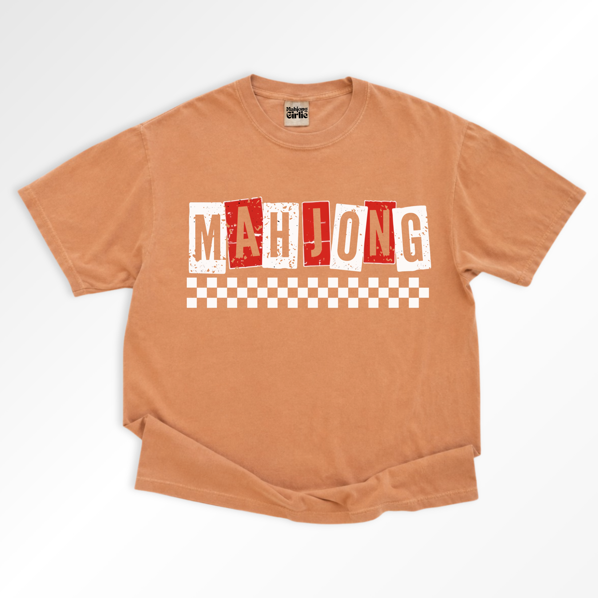 Retro Checkered Mahjong T-Shirt