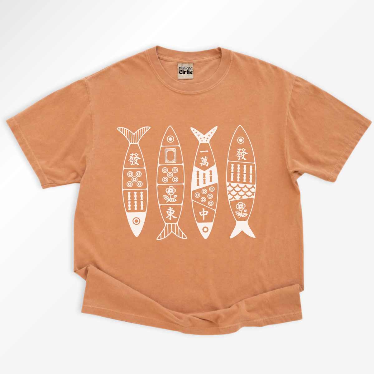 Sardines Mahjong Tiles T-Shirt