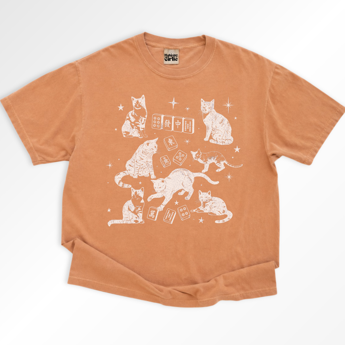 Old School Cats & Mahjong T-Shirt