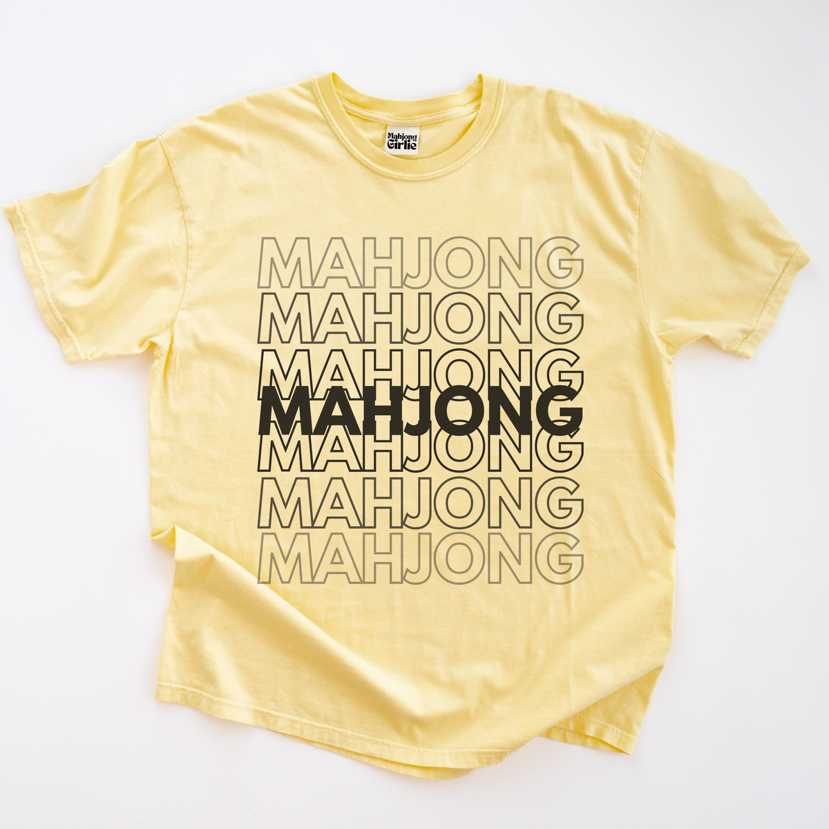 Mahjong Typography T-Shirt