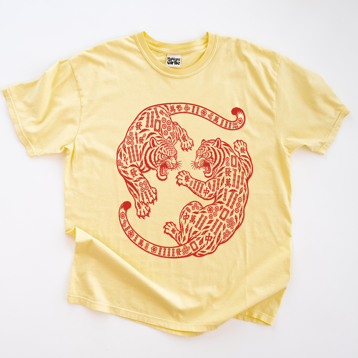 Tiger Mahjong Tiles T-Shirt
