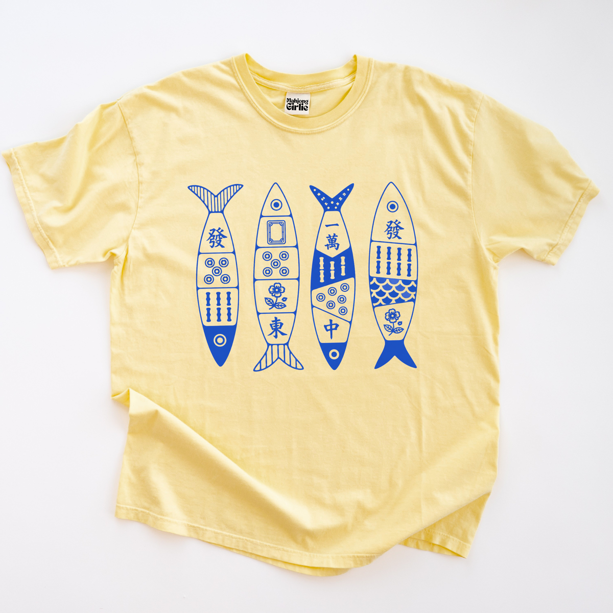 Sardines Mahjong Tiles T-Shirt