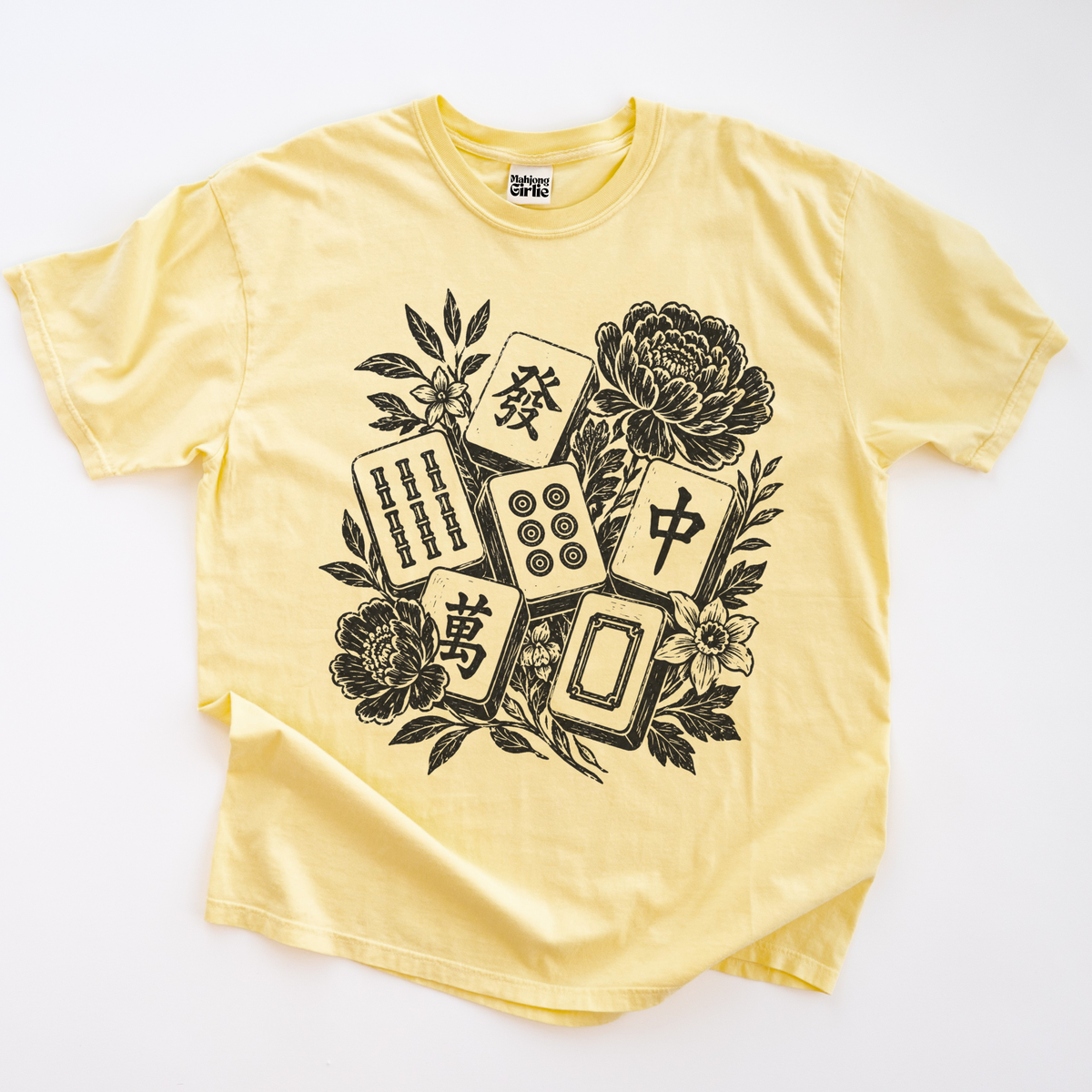Linocut Botancial Tiles T-Shirt