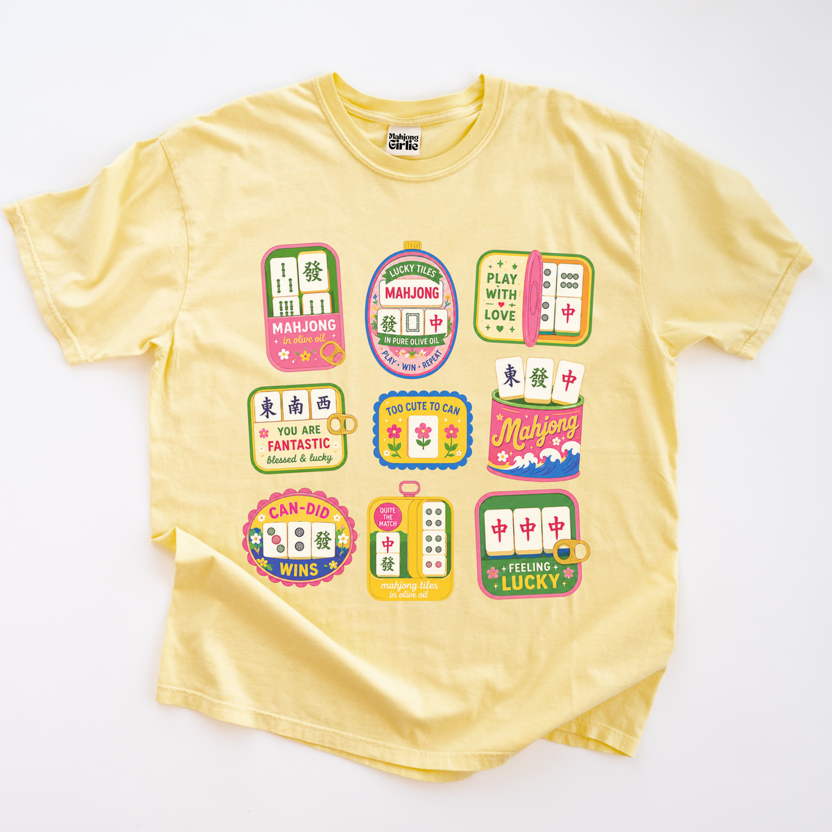 Tinned Sardine Fish Mahjong T-Shirt