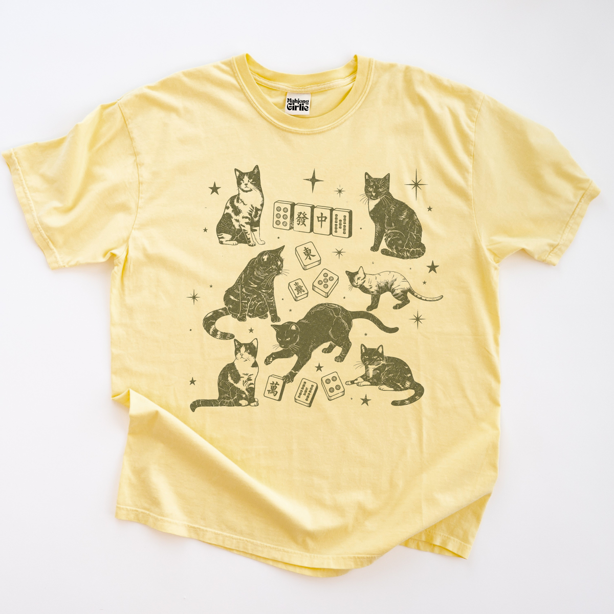 Old School Cats & Mahjong T-Shirt
