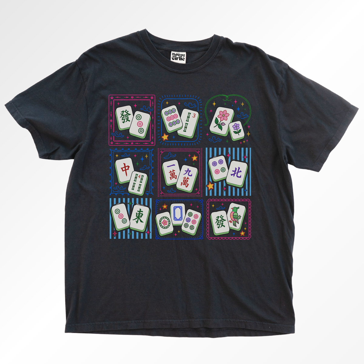Mahjong Tiles Grid T-Shirt