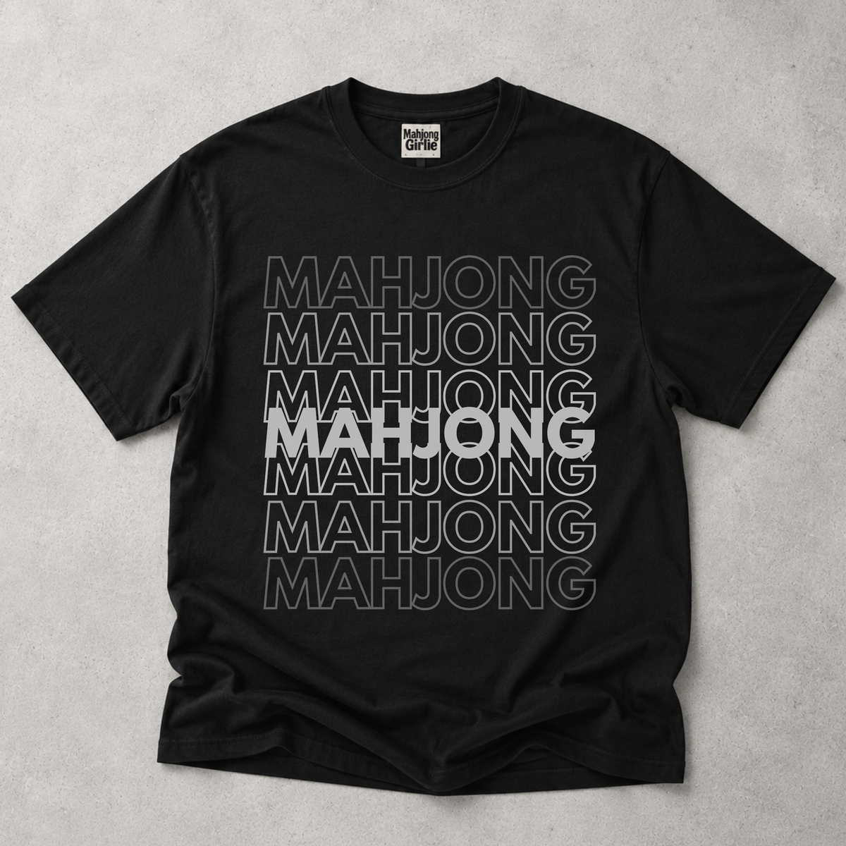 Mahjong Typography T-Shirt
