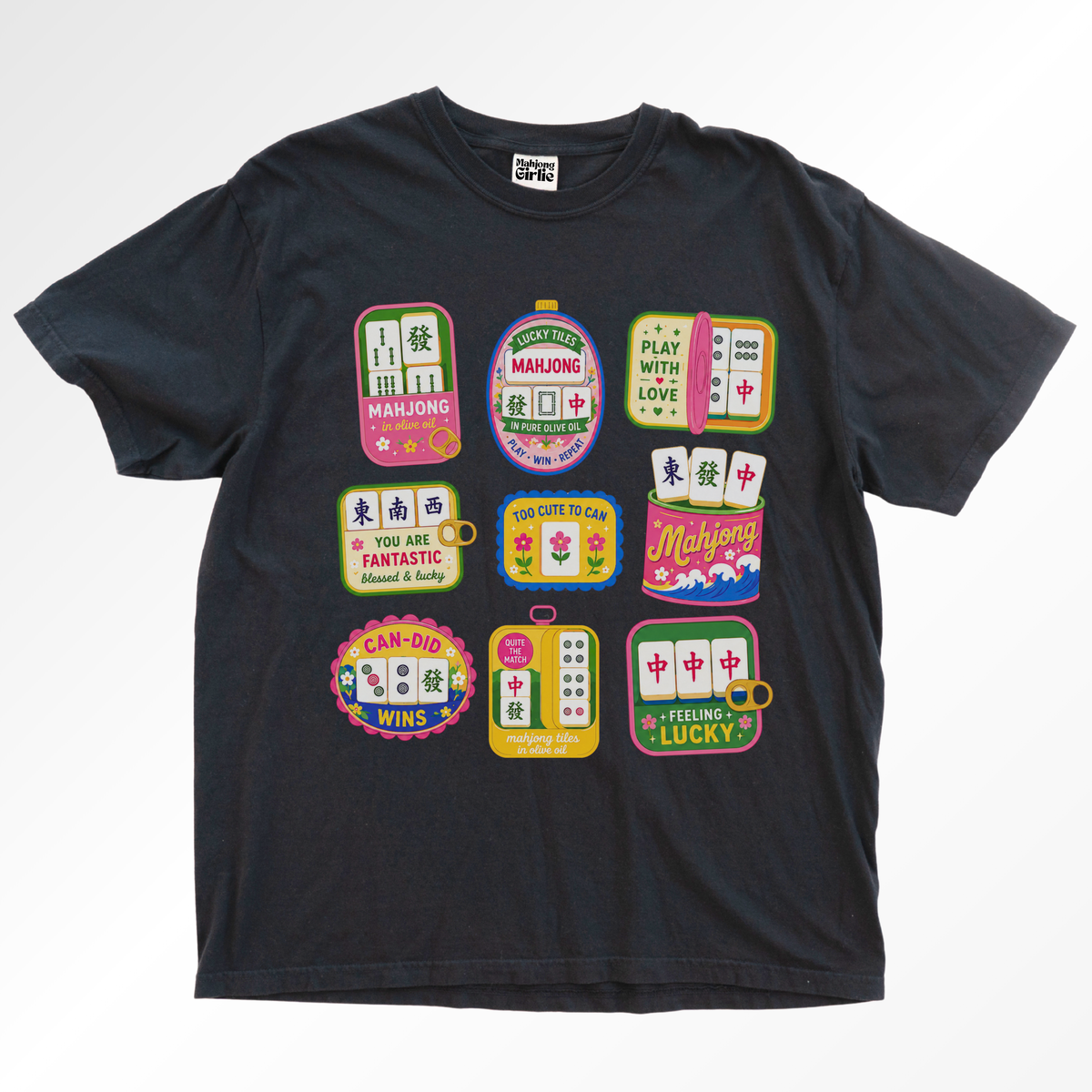 Tinned Sardine Fish Mahjong T-Shirt