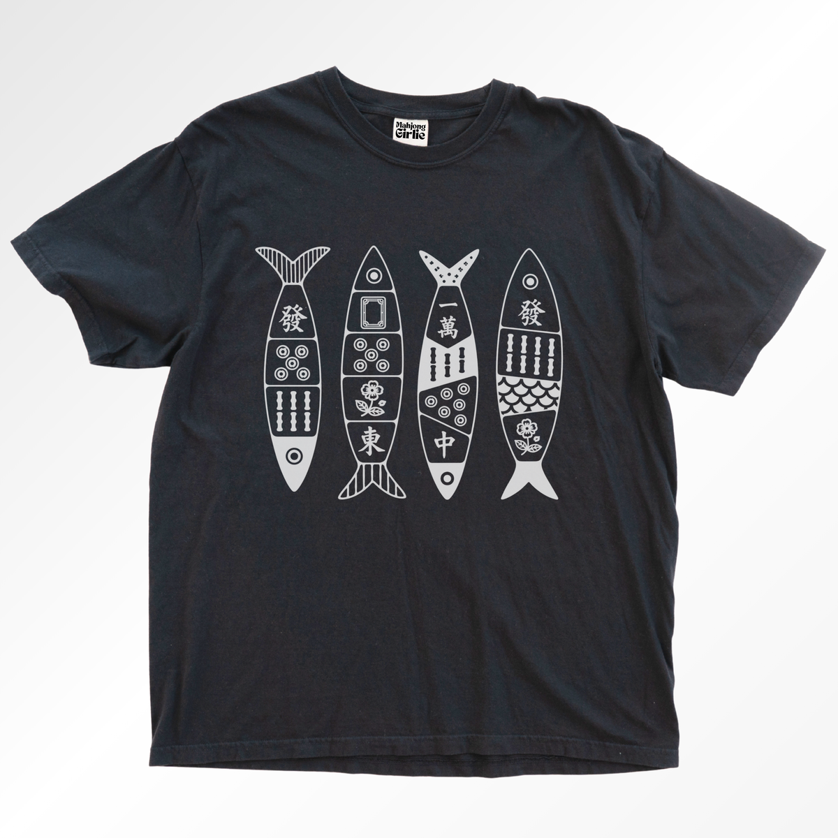 Sardines Mahjong Tiles T-Shirt