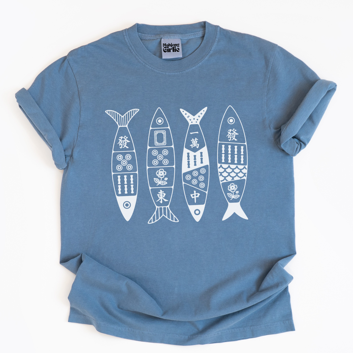 Sardines Mahjong Tiles T-Shirt