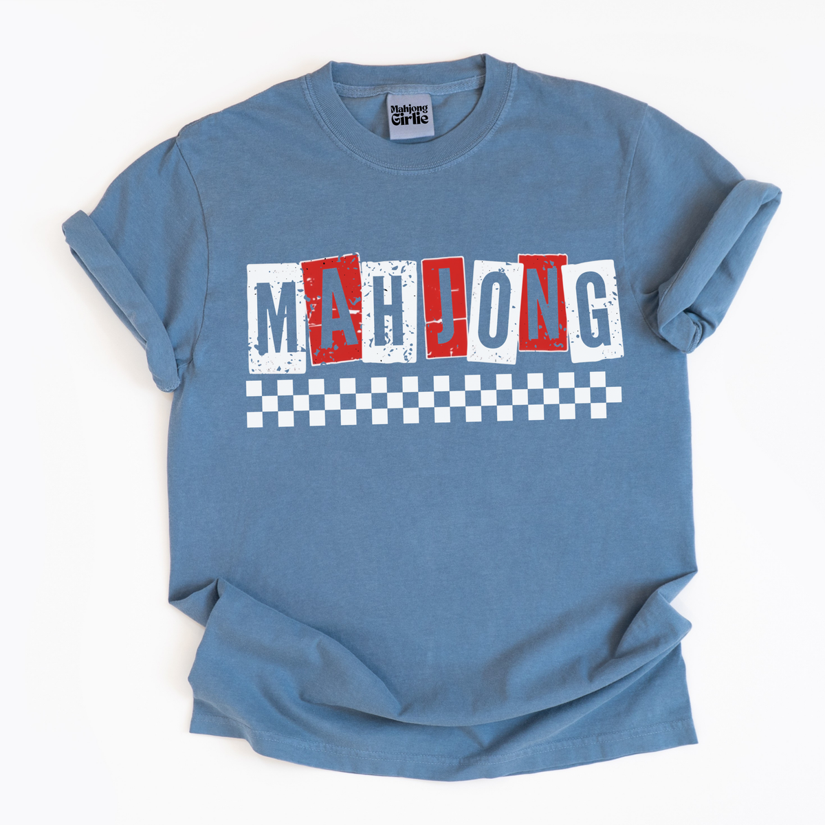 Retro Checkered Mahjong T-Shirt