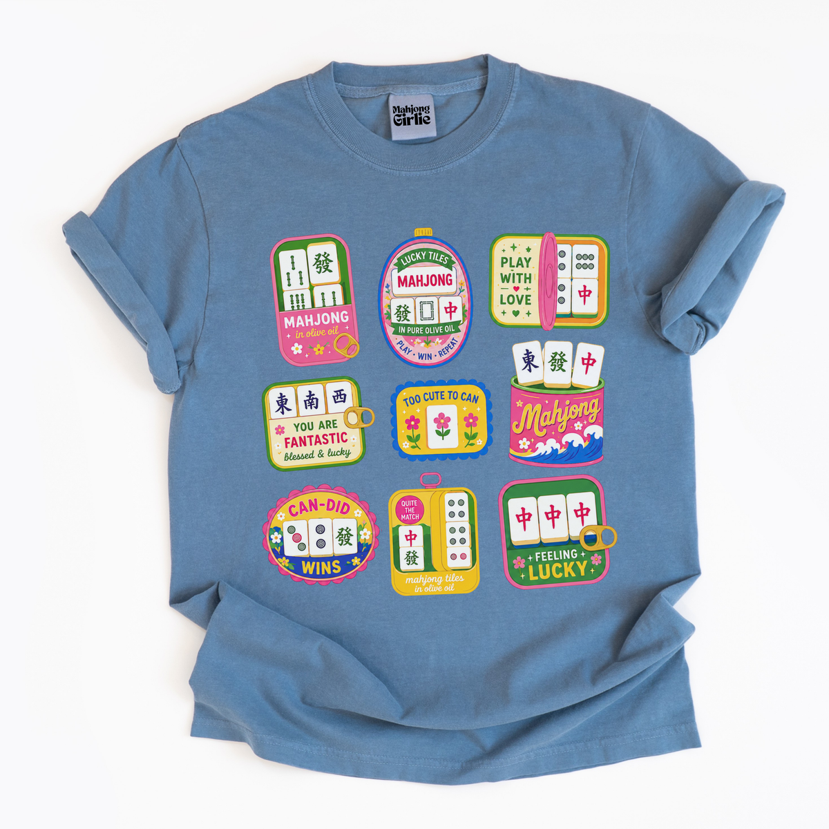 Tinned Sardine Fish Mahjong T-Shirt