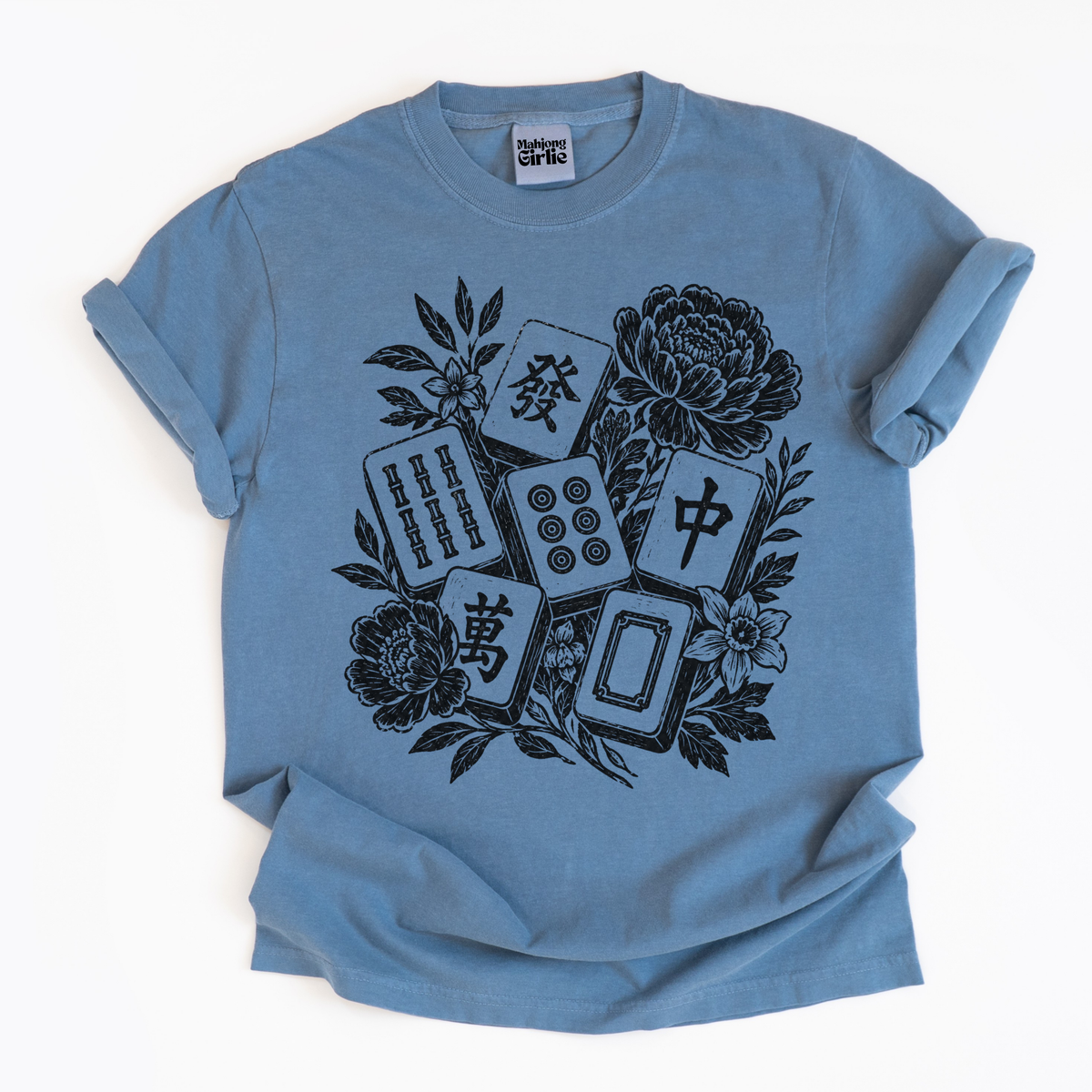 Linocut Botancial Tiles T-Shirt