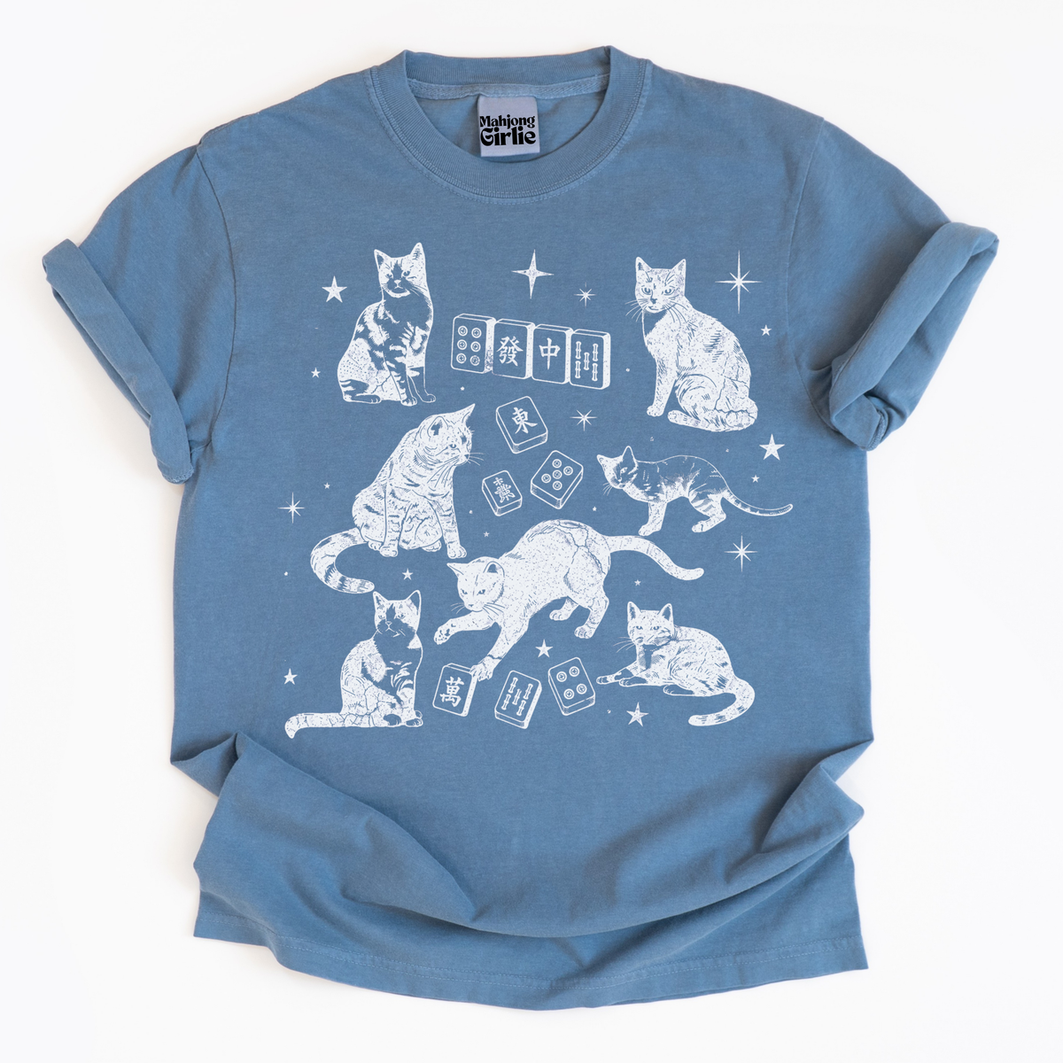 Old School Cats & Mahjong T-Shirt