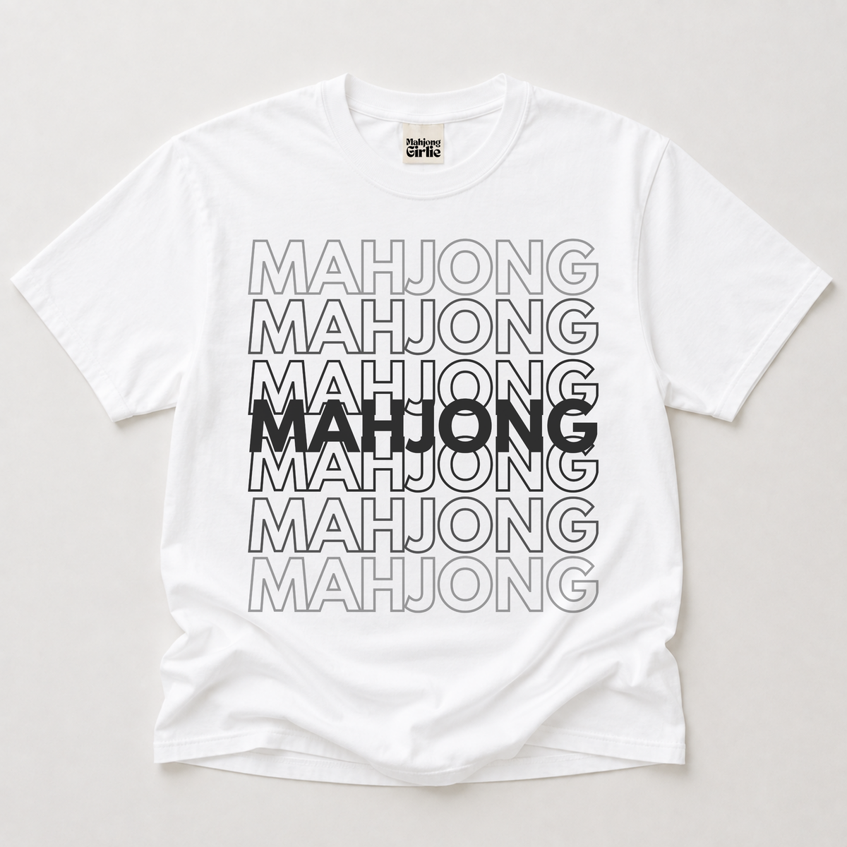 Mahjong Typography T-Shirt